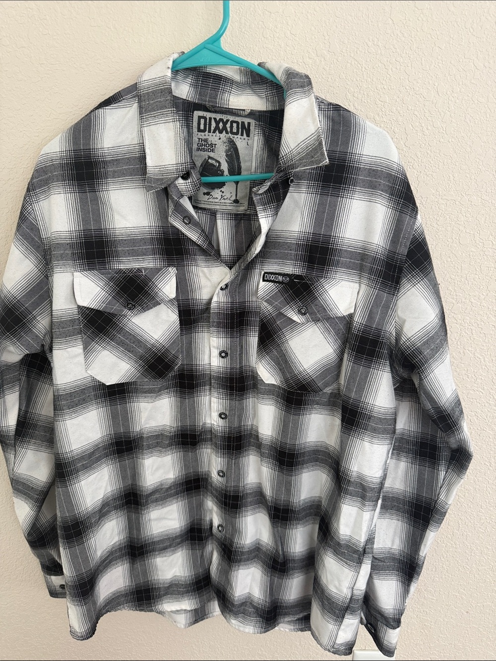 DIXXON Black & White Plaid Casual Button-Down Shirt